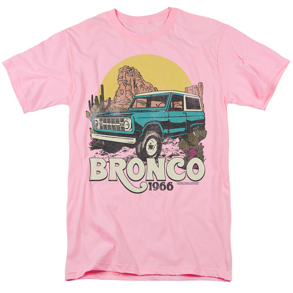 AN OFFCIALLY LICENSED FORD BRONCO BRONCO DESERT RIDE MEN'S REGULAR FIT T-SHIRT PINK