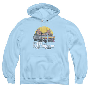 AN OFFCIALLY LICENSED FORD BRONCO F150 DESERT RIDE ADULT UNISEX PULLOVER HOODIE LIGHT BLUE