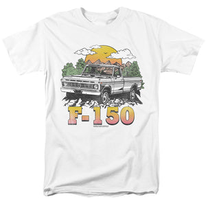 AN OFFCIALLY LICENSED FORD BRONCO F150 MOUNTAIN RIDE MEN'S REGULAR FIT T-SHIRT WHITE