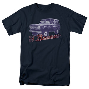 AN OFFCIALLY LICENSED FORD BRONCO 66 BRONCO CLASSIC MEN'S REGULAR FIT T-SHIRT NAVY