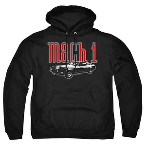 AN OFFCIALLY LICENSED FORD MUSTANG MACH 1 ADULT UNISEX PULLOVER HOODIE BLACK