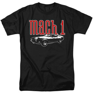 AN OFFCIALLY LICENSED FORD MUSTANG MACH 1 MEN'S REGULAR FIT T-SHIRT BLACK