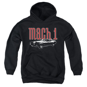 AN OFFCIALLY LICENSED FORD MUSTANG MACH 1 YOUTH HOODIE BLACK