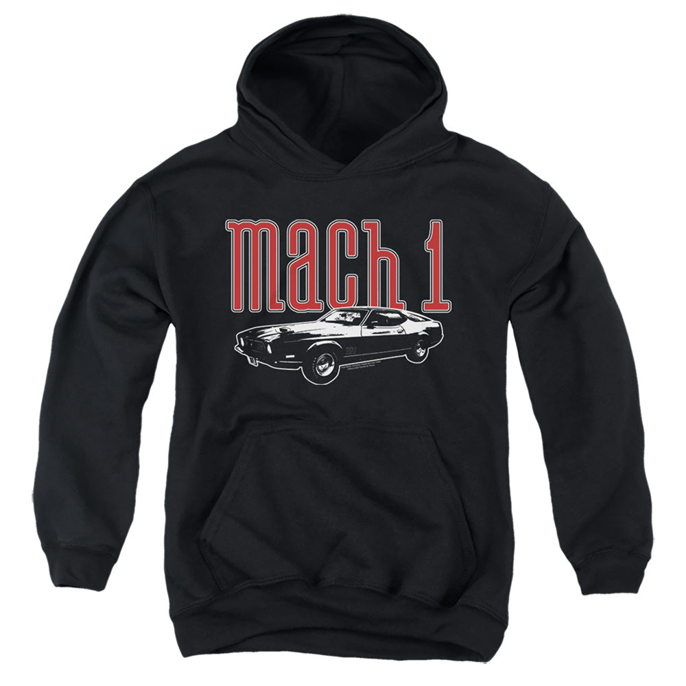 AN OFFCIALLY LICENSED FORD MUSTANG MACH 1 YOUTH HOODIE BLACK