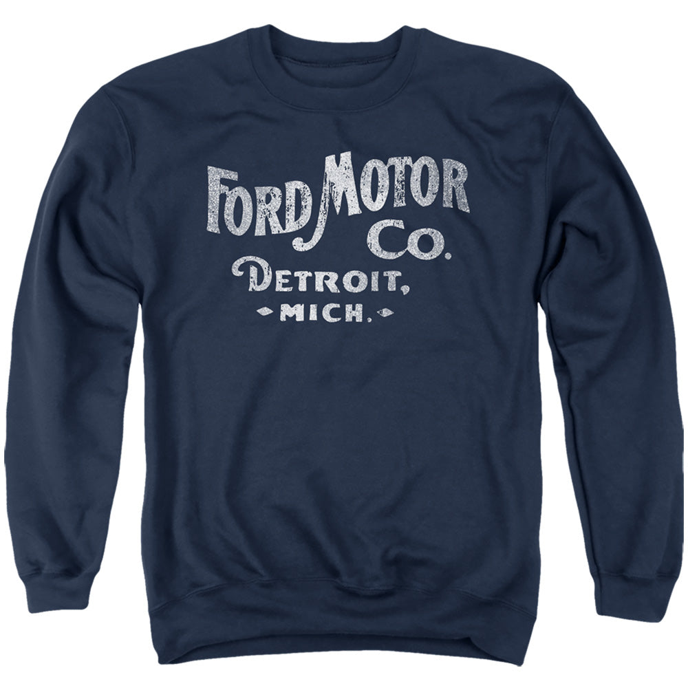 AN OFFCIALLY LICENSED FORD MOTOR CO ADULT UNISEX CREWNECK SWEATSHIRT NAVY