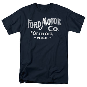 AN OFFCIALLY LICENSED FORD MOTOR CO MEN'S REGULAR FIT T-SHIRT NAVY