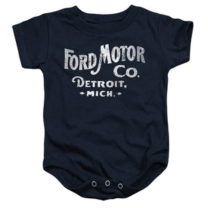 AN OFFCIALLY LICENSED FORD MOTOR CO BABY BODYSUIT NAVY
