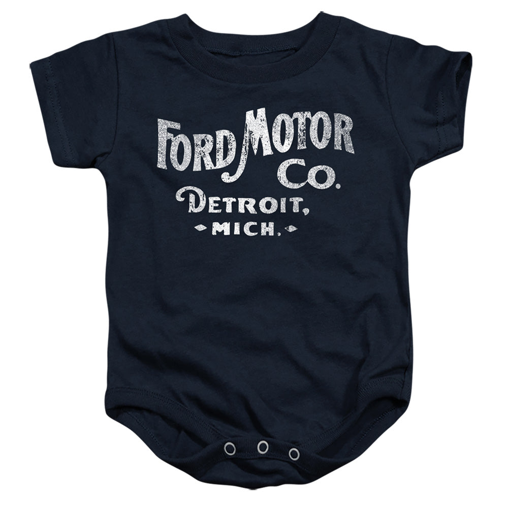 AN OFFCIALLY LICENSED FORD MOTOR CO BABY BODYSUIT NAVY