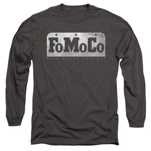 AN OFFCIALLY LICENSED FORD FOMOCO MEN'S LONG SLEEVE T-SHIRT CHARCOAL