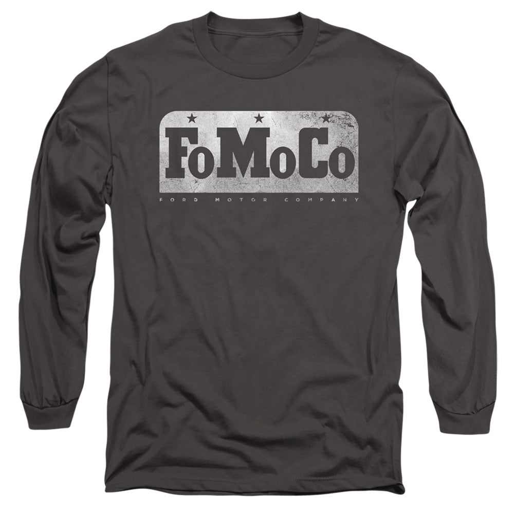 AN OFFCIALLY LICENSED FORD FOMOCO MEN'S LONG SLEEVE T-SHIRT CHARCOAL