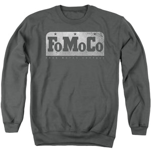 AN OFFCIALLY LICENSED FORD FOMOCO ADULT UNISEX CREWNECK SWEATSHIRT CHARCOAL