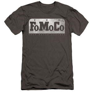AN OFFCIALLY LICENSED FORD FOMOCO MEN'S PREMIUM SLIM FIT T-SHIRT CHARCOAL