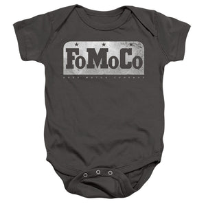 AN OFFCIALLY LICENSED FORD FOMOCO BABY BODYSUIT CHARCOAL