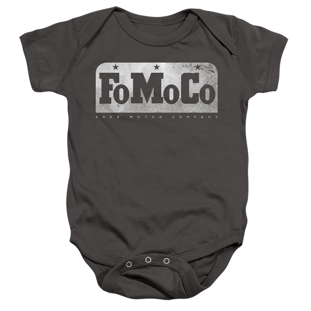 AN OFFCIALLY LICENSED FORD FOMOCO BABY BODYSUIT CHARCOAL