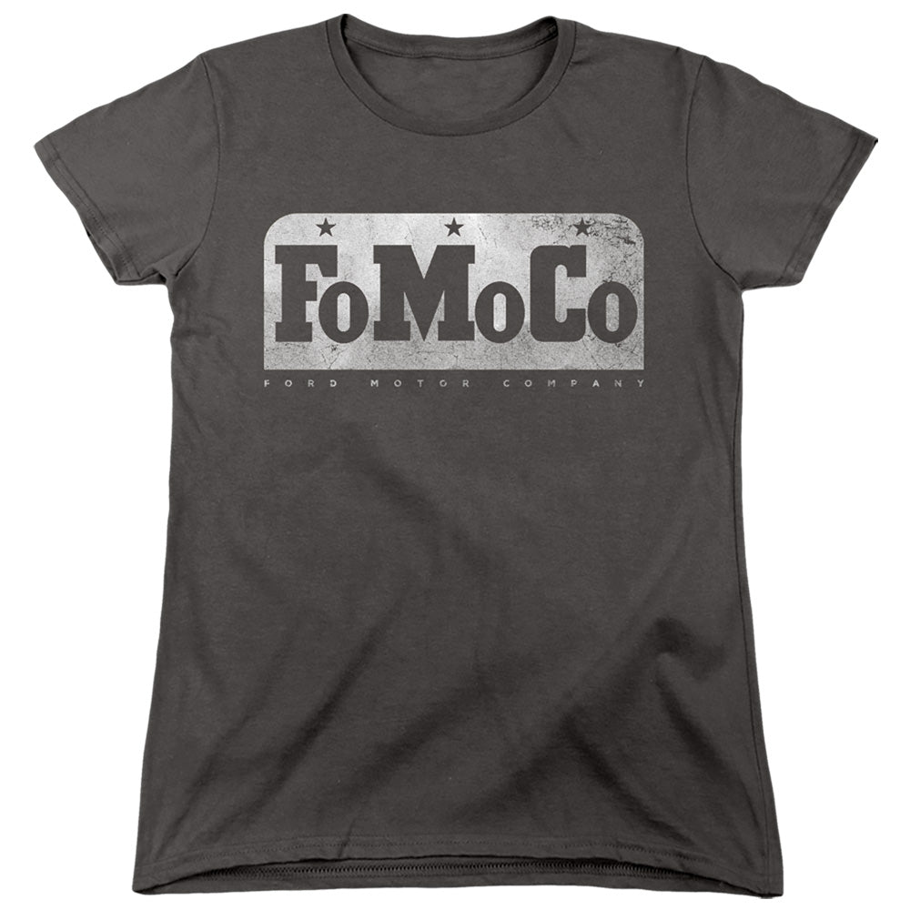 AN OFFCIALLY LICENSED FORD FOMOCO WOMEN'S REGULAR FIT T-SHIRT CHARCOAL