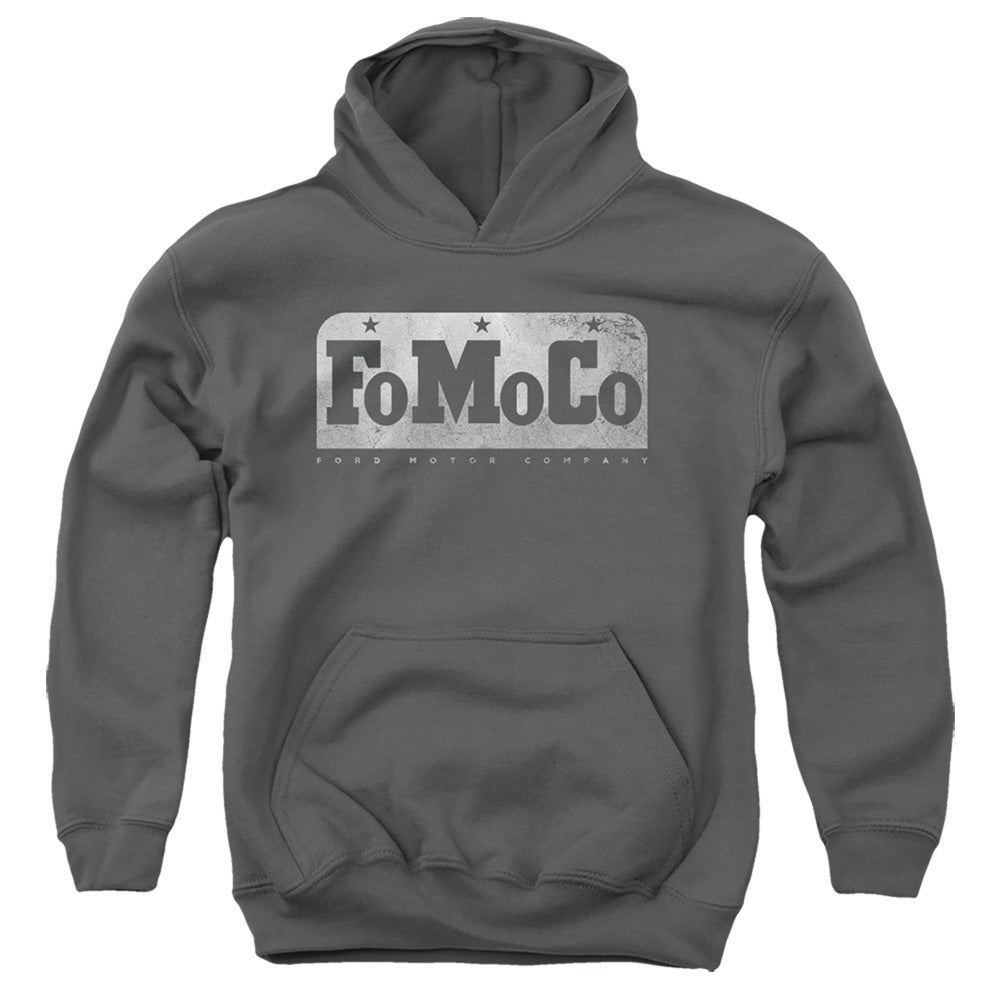 AN OFFCIALLY LICENSED FORD FOMOCO YOUTH HOODIE CHARCOAL