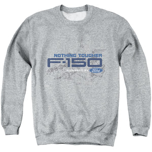 AN OFFCIALLY LICENSED FORD TRUCKS ENGINE SCHEMATIC ADULT UNISEX CREWNECK SWEATSHIRT ATHLETIC HEATHER