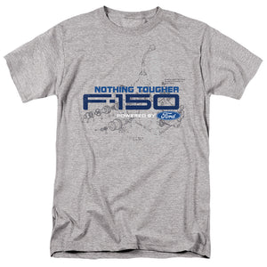 AN OFFCIALLY LICENSED FORD TRUCKS ENGINE SCHEMATIC MEN'S REGULAR FIT T-SHIRT ATHLETIC HEATHER