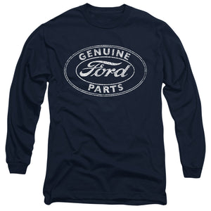 AN OFFCIALLY LICENSED FORD GENUINE PARTS MEN'S LONG SLEEVE T-SHIRT NAVY