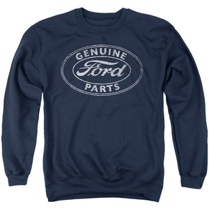AN OFFCIALLY LICENSED FORD GENUINE PARTS ADULT UNISEX CREWNECK SWEATSHIRT NAVY