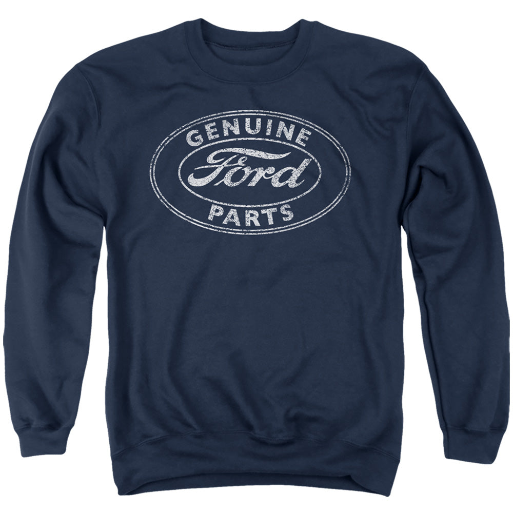 AN OFFCIALLY LICENSED FORD GENUINE PARTS ADULT UNISEX CREWNECK SWEATSHIRT NAVY
