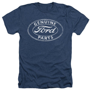 AN OFFCIALLY LICENSED FORD GENUINE PARTS MEN'S HEATHER T-SHIRT NAVY