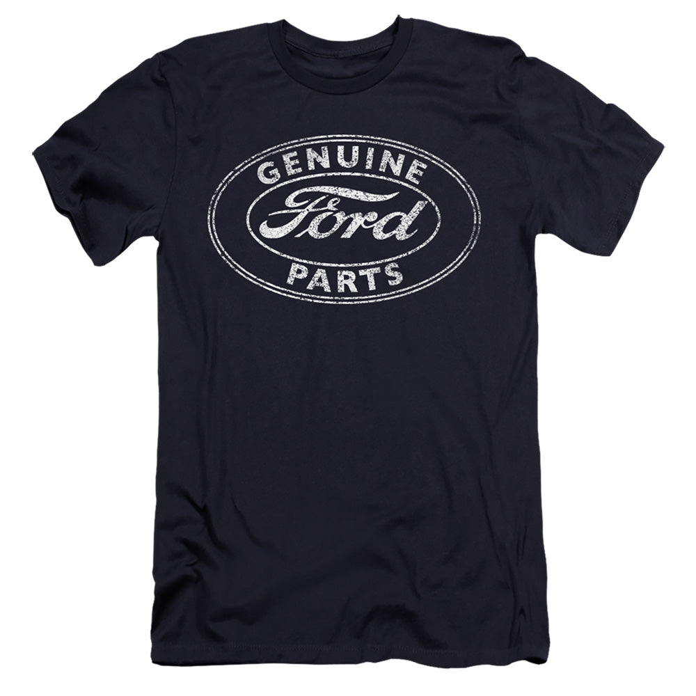 AN OFFCIALLY LICENSED FORD GENUINE PARTS MEN'S PREMIUM SLIM FIT T-SHIRT NAVY