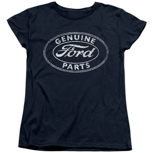 AN OFFCIALLY LICENSED FORD GENUINE PARTS WOMEN'S REGULAR FIT T-SHIRT NAVY
