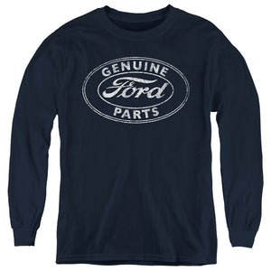 AN OFFCIALLY LICENSED FORD GENUINE PARTS YOUTH LONG SLEEVE T-SHIRT NAVY