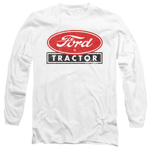 AN OFFCIALLY LICENSED FORD FORD TRACTOR MEN'S LONG SLEEVE T-SHIRT WHITE