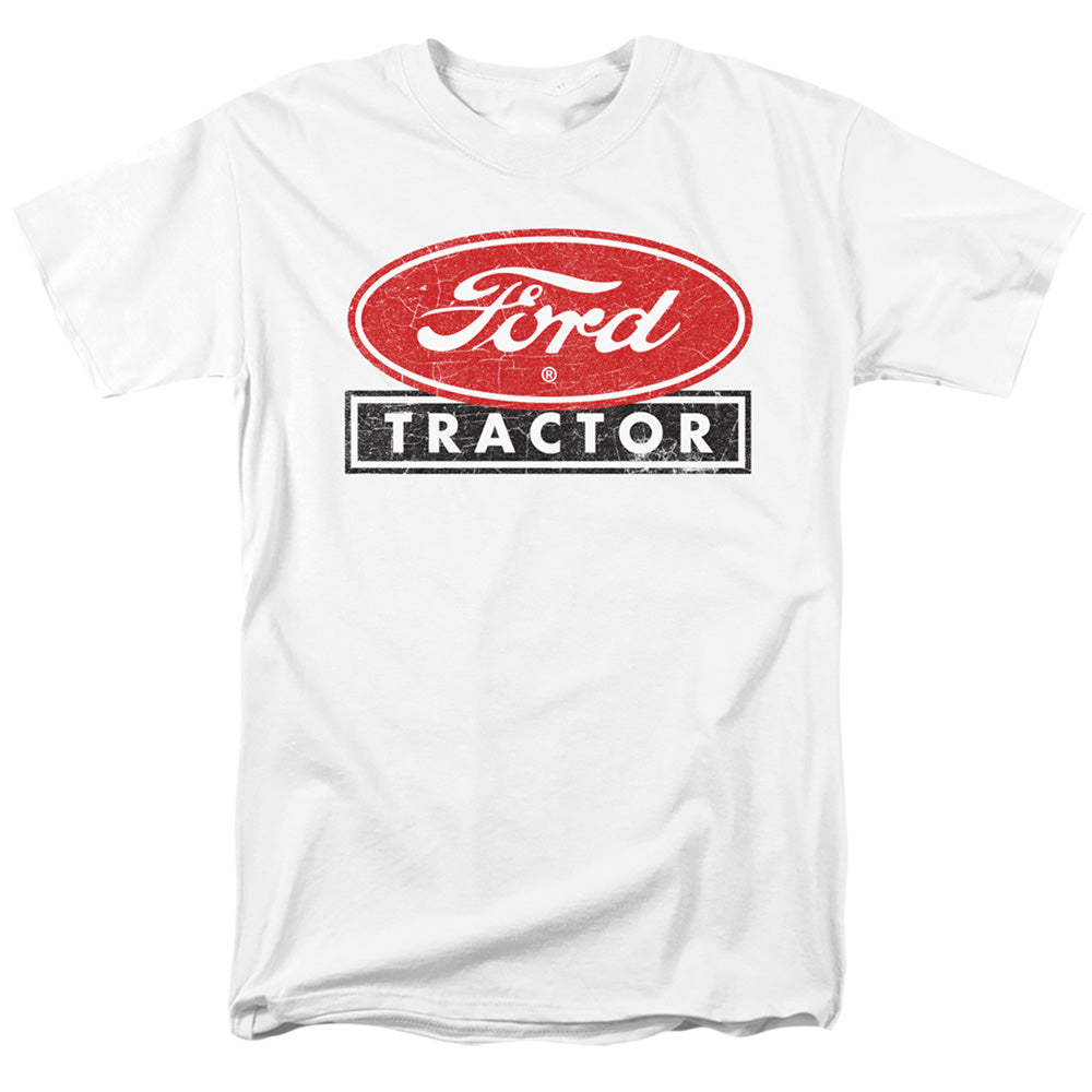 AN OFFCIALLY LICENSED FORD FORD TRACTOR MEN'S REGULAR FIT T-SHIRT WHITE