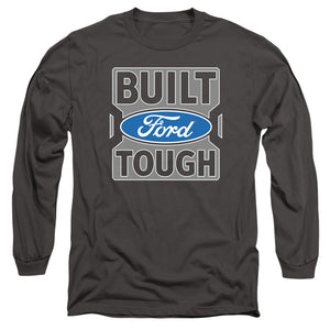 AN OFFCIALLY LICENSED FORD TRUCKS BUILT FORD TOUGH MEN'S LONG SLEEVE T-SHIRT CHARCOAL