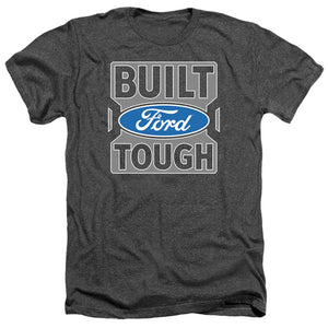 AN OFFCIALLY LICENSED FORD TRUCKS BUILT FORD TOUGH MEN'S HEATHER T-SHIRT CHARCOAL