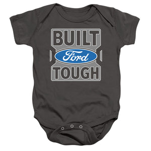 AN OFFCIALLY LICENSED FORD TRUCKS BUILT FORD TOUGH BABY BODYSUIT CHARCOAL