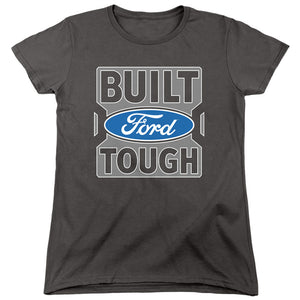 AN OFFCIALLY LICENSED FORD TRUCKS BUILT FORD TOUGH WOMEN'S REGULAR FIT T-SHIRT CHARCOAL