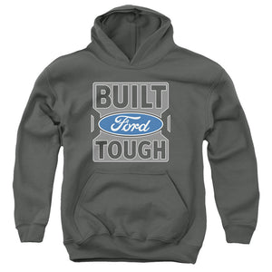 AN OFFCIALLY LICENSED FORD TRUCKS BUILT FORD TOUGH YOUTH HOODIE CHARCOAL