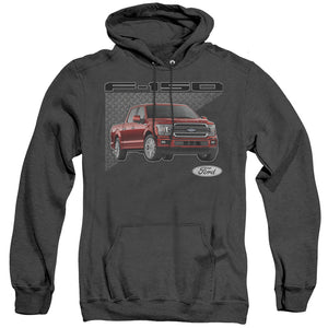 AN OFFCIALLY LICENSED FORD TRUCKS F 150 ADULT UNISEX HEATHER PULLOVER HOODIE BLACK