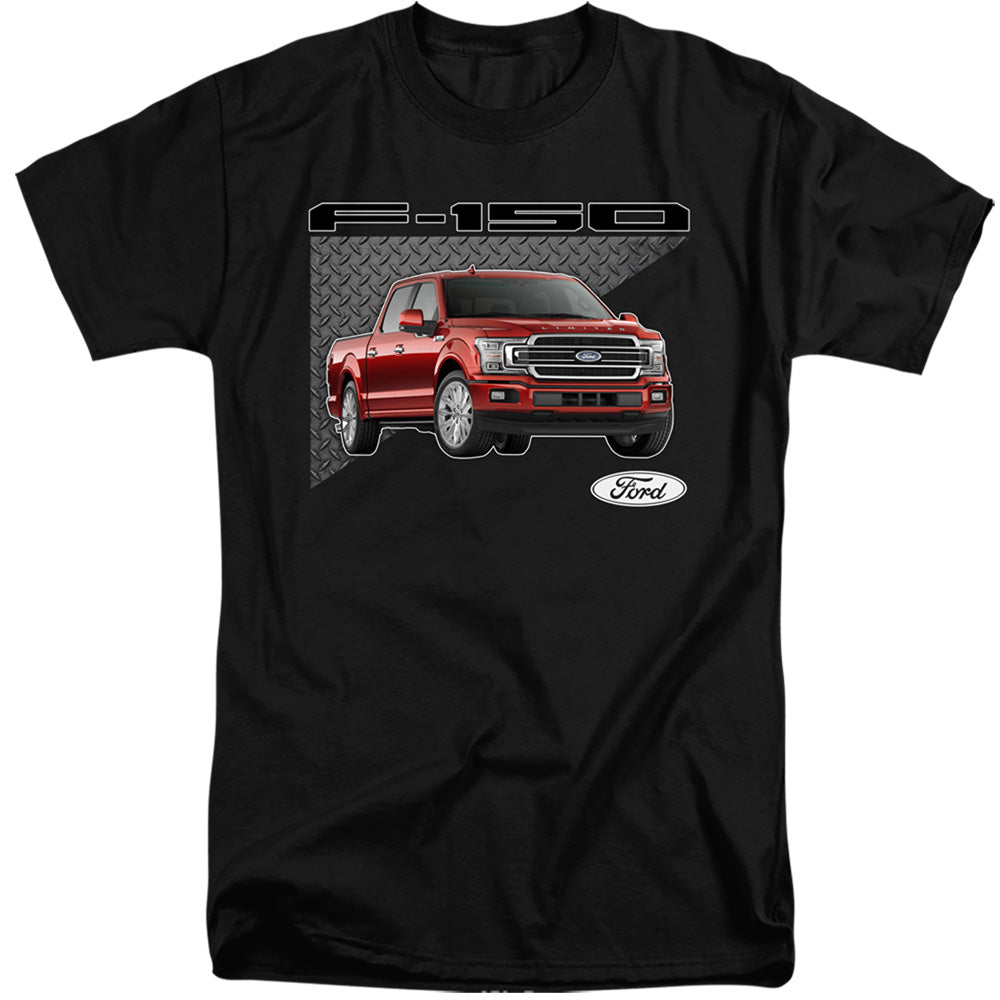 AN OFFCIALLY LICENSED FORD TRUCKS F 150 MEN'S TALL FIT T-SHIRT BLACK