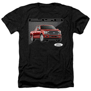 AN OFFCIALLY LICENSED FORD TRUCKS F 150 MEN'S HEATHER T-SHIRT CHARCOAL