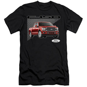 AN OFFCIALLY LICENSED FORD TRUCKS F 150 MEN'S PREMIUM SLIM FIT T-SHIRT BLACK