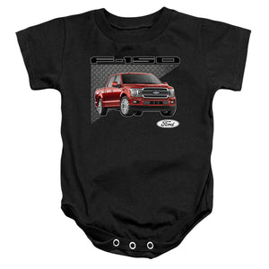 AN OFFCIALLY LICENSED FORD TRUCKS F 150 BABY BODYSUIT BLACK