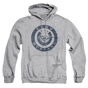 AN OFFCIALLY LICENSED FORD MUSTANG LUCKY FORD MUSTANG ADULT UNISEX PULLOVER HOODIE ATHLETIC HEATHER