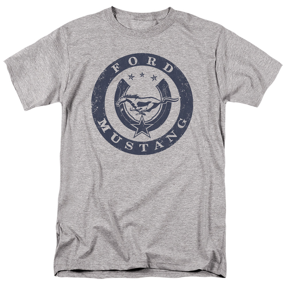AN OFFCIALLY LICENSED FORD MUSTANG LUCKY FORD MUSTANG MEN'S REGULAR FIT T-SHIRT ATHLETIC HEATHER