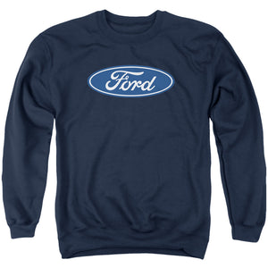 AN OFFCIALLY LICENSED FORD DIMENSIONAL LOGO ADULT UNISEX CREWNECK SWEATSHIRT NAVY