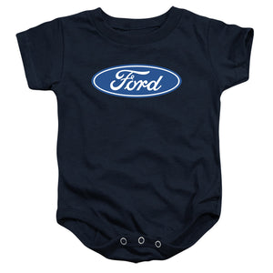 AN OFFCIALLY LICENSED FORD DIMENSIONAL LOGO BABY BODYSUIT NAVY