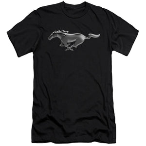 AN OFFCIALLY LICENSED FORD MUSTANG MODERN MUSTANG MEN'S PREMIUM SLIM FIT T-SHIRT BLACK