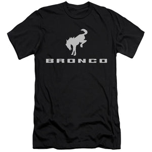 AN OFFCIALLY LICENSED FORD BRONCO NEW BRONCO LOGO MEN'S PREMIUM SLIM FIT T-SHIRT BLACK