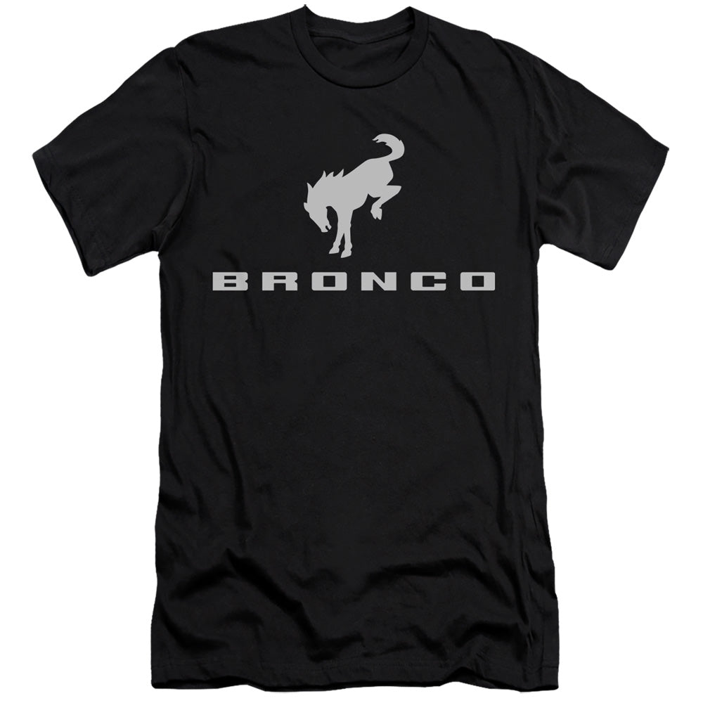 AN OFFCIALLY LICENSED FORD BRONCO NEW BRONCO LOGO MEN'S PREMIUM SLIM FIT T-SHIRT BLACK
