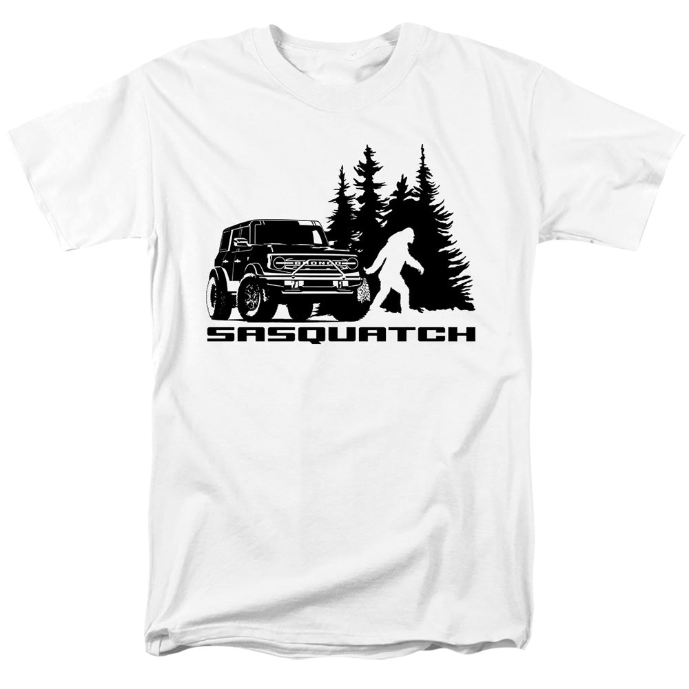 AN OFFCIALLY LICENSED FORD BRONCO SASQUATCH MEN'S REGULAR FIT T-SHIRT WHITE