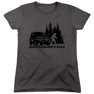 AN OFFCIALLY LICENSED FORD BRONCO SASQUATCH WOMEN'S REGULAR FIT T-SHIRT BLACK